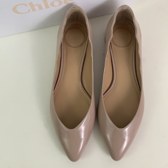 Chloe Laurena Scalloped Pointed Toe Ballet Flats - Picture 4 of 11